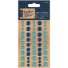 Papermania Denim Blue Dome Stickers 50/Pkg