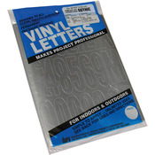 Silver - Permanent Adhesive Vinyl Letters & Numbers 3" 160/Pkg