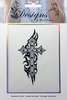 Black & White Cross Jeweled Temporary Tattoo - Mark Richards