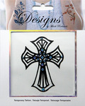 Large Cross Jeweled Temporary Tattoo - Mark Richards