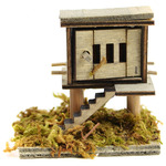 Wood - Micro Mini Garden Chicken Coop 2"X1.75"