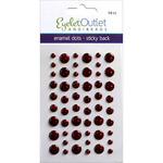Glitter Red - Eyelet Outlet Adhesive-Back Enamel Dots 54/Pkg