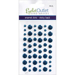 Glitter Blue - Eyelet Outlet Adhesive-Back Enamel Dots 54/Pkg