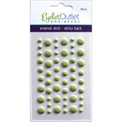 Matte Green - Eyelet Outlet Adhesive-Back Enamel Dots 54/Pkg