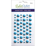 Matte Blue - Eyelet Outlet Adhesive-Back Enamel Dots 54/Pkg