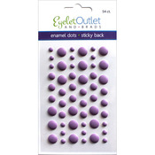 Matte Violet - Eyelet Outlet Adhesive-Back Enamel Dots 54/Pkg