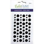 Matte Black - Eyelet Outlet Adhesive-Back Enamel Dots 54/Pkg