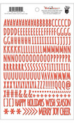 Wish Season Puffy Alpha Red Stickers - Fancy Pants 