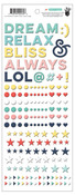 Happy Place Words & Shapes Puffy Stickers - Fancy Pants 