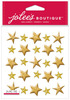 Gold Stars Dimensional Stickers - Jolees Christmas