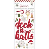 Yuletide Gold Foiled Puffy Stickers - Pink Paislee