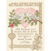 7.25"X10" 14 Count - All Because Wedding Record Counted Cross Stitch Kit