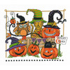 9"X7.5" 14 Count - Boo Friends Counted Cross Stitch Kit