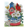 7.5"X10" 14 Count - Patriotic Welcome Counted Cross Stitch Kit