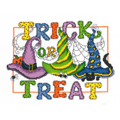 10.5"X7.75" 14 Count - Trick Or Treat Counted Cross Stitch Kit