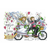 8.75"X5.75" 14 Count - Wedding Ride Wedding Record Counted Cross Stitch Kit