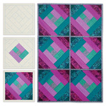 London Labyrinth - Quilt As You Go Printed Quilt Blocks On Batting