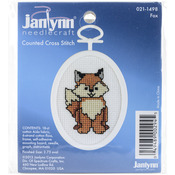 2.75" Oval 18 Count - Fox Mini Counted Cross Stitch Kit