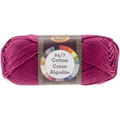 Magenta - 24/7 Cotton Yarn - Lion Brand