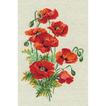 8.25"X11.75" 16 Count - Wild Poppies Counted Cross Stitch Kit