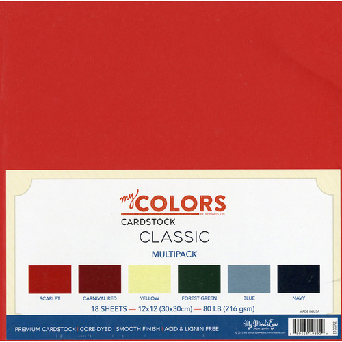 My Colors Canvas 80lb Cover Weight Cardstock 12x12 Snowbound