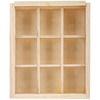 Wood Craft Natural DIY 9-Window Keepsake Box