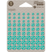 Teal - Adhesive Back Sequins 5mm, 8mm And 10mm, 72/Pkg