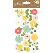 Spring Fling Puffy Flower Stickers - Pebbles