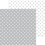 Stone Gray - Doodlebug Petite Swiss Dot Cardstock 12"X12"