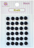 Black Self Adhesive Rivets - Queen & Co