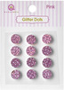 Purple Glittery Dots - Glitter Stones - Queen & Co
