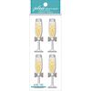 Champagne Glasses Jolee's Boutique Dimensional Stickers