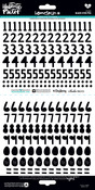 Homespun Black Eyed Pea Numbers - Illustrated Faith Basics Stickers 6"X12"