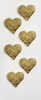Gold Heart Mini Stickers - Little B