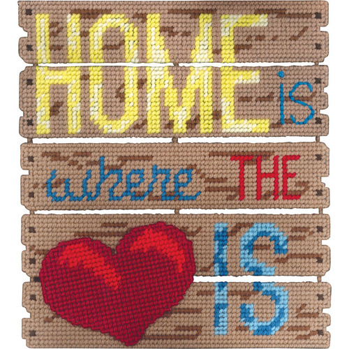 Janlynn > 10.5X11.5X1.25 7 Count - Pallet-Ables Home Is Where The Heart  Is Plastic Canvas Kit: A Cherry On Top