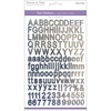Silver Reflective Letters - Font Fun Stickers 5.5"X8.25"
