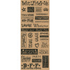 Best Friends - Kraft Sentiments Stickers 5"X12" Sheet