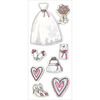 Beautiful Bride - Homemade Glitter Stickers 3"X6.5" Sheet