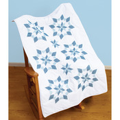 XX Star - Stamped White Lap Quilt Top 40"X60"