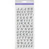 Black Script Alphabet - Clear Foil Font Stickers