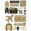 Travel - Vintage Kraft Stickers