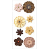 Almond Mocha - Handmade Flowers Stickers