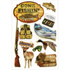 Gone Fishin' - Chipboard Glitter Stickers