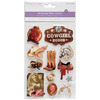 Cowgirl - Chipboard Glitter Stickers
