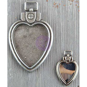 Heart Locket Pendants 2/Pkg - Finnabair Mechanicals Metal Embellishments