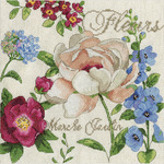 10"X10" 14 Count - Marche Jardin Counted Cross Stitch Kit