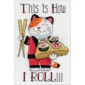 5"X7" 14 Count - How I Roll Mini Counted Cross Stitch Kit