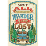 8"X12" 14 Count - All That Wander Counted Cross Stitch Kit