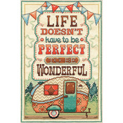 8"X12" 14 Count Life Is Wonderful Counted Cross Stitch Kit