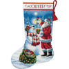 16" Long 18 Count - Gold Collection Holiday Glow Stocking Counted Cross Stitch K